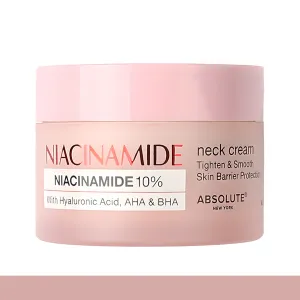 Absolute New York Niacinamide 10% Neck Cream – Hyaluronic Acid, AHA & BHA, 55g